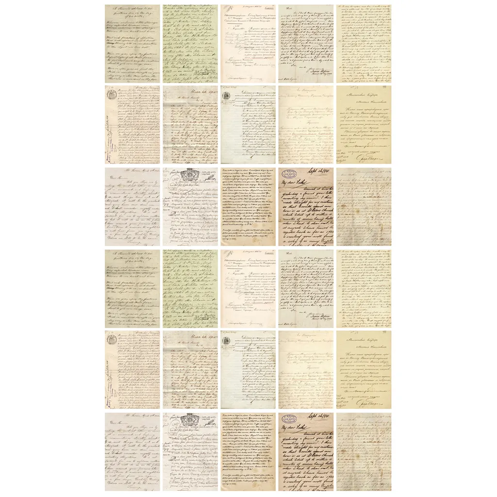 30 Stück Scrapbooking-Papier, klarer Druck, exquisites schneidbares DIY-Vintage-Material, Bastelpapier, Schreinbedarf-G